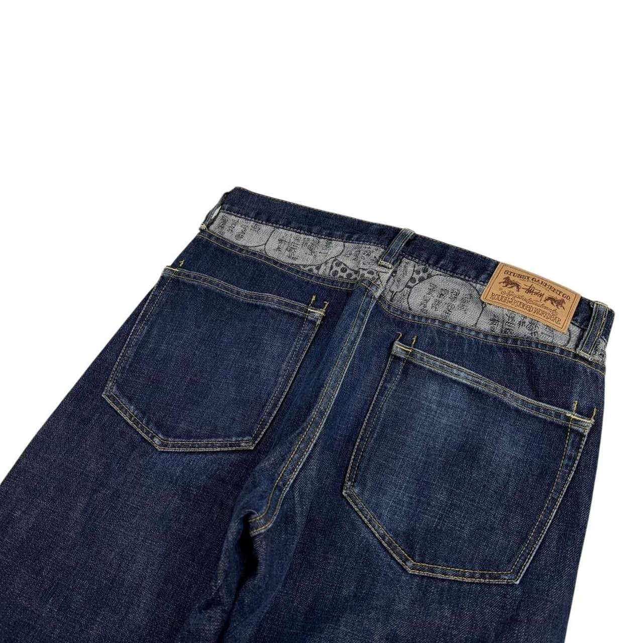 Stussy Vintage 2000s Stussy Rough Rugged Denim Comic Jeans Waist 31 Size US 31 - 3 Thumbnail