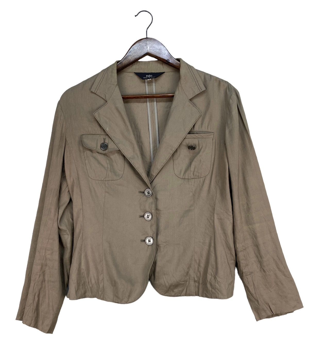 Yohji Yamamoto Ined By yohji Yamamoto Cropped Jacket Size ONE SIZE - 1 Thumbnail