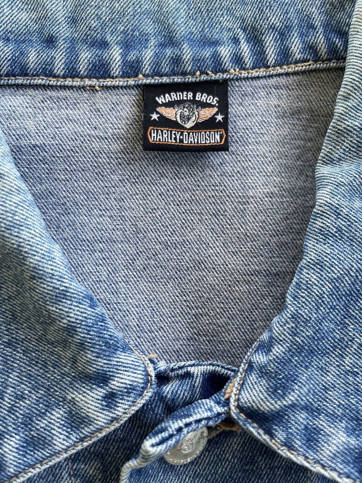 Harley Davidson Vintage Harley Davidson X Warner Bros Denim Jacket Size US L / EU 52-54 / 3 - 15 Thumbnail