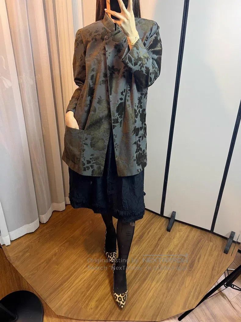 Comme des Garcons Comme Des Garcons Dark Patterned Flower Dress Size M / US 6-8 / IT 42-44 - 9 Thumbnail