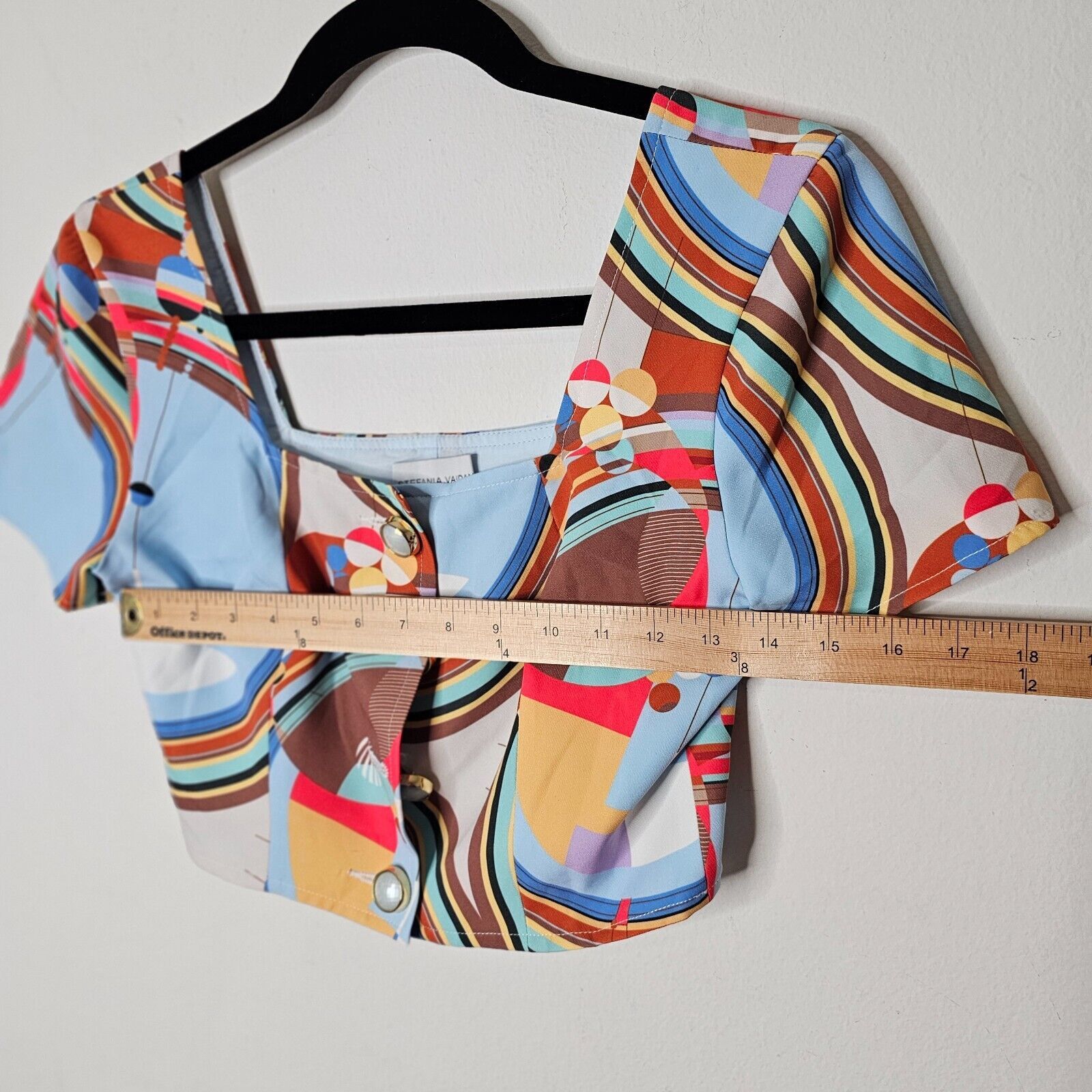 Other NWT Stefania Vaidani 60s Front Button Crop & Mini Skirt SM Size S / US 4 / IT 40 - 13 Thumbnail