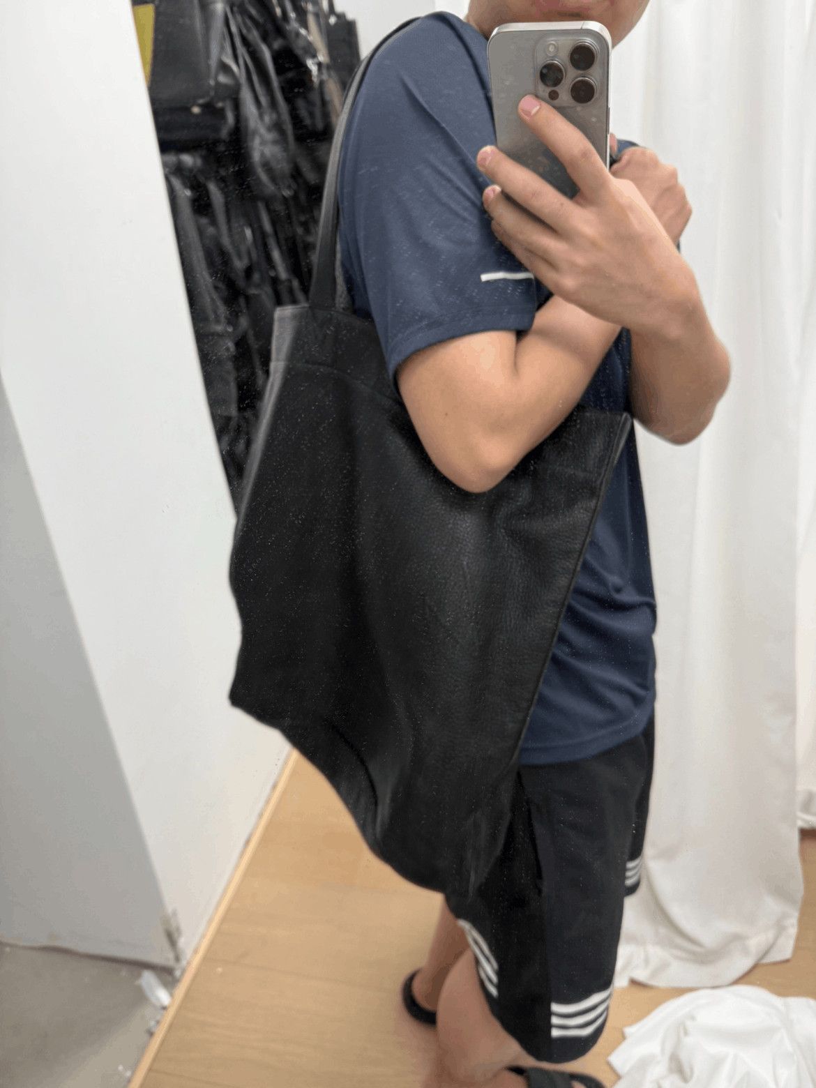 Yohji Yamamoto Yohji Yamamoto Pour Homme Logo Leather Tote Bag-2507 Size ONE SIZE - 6 Thumbnail