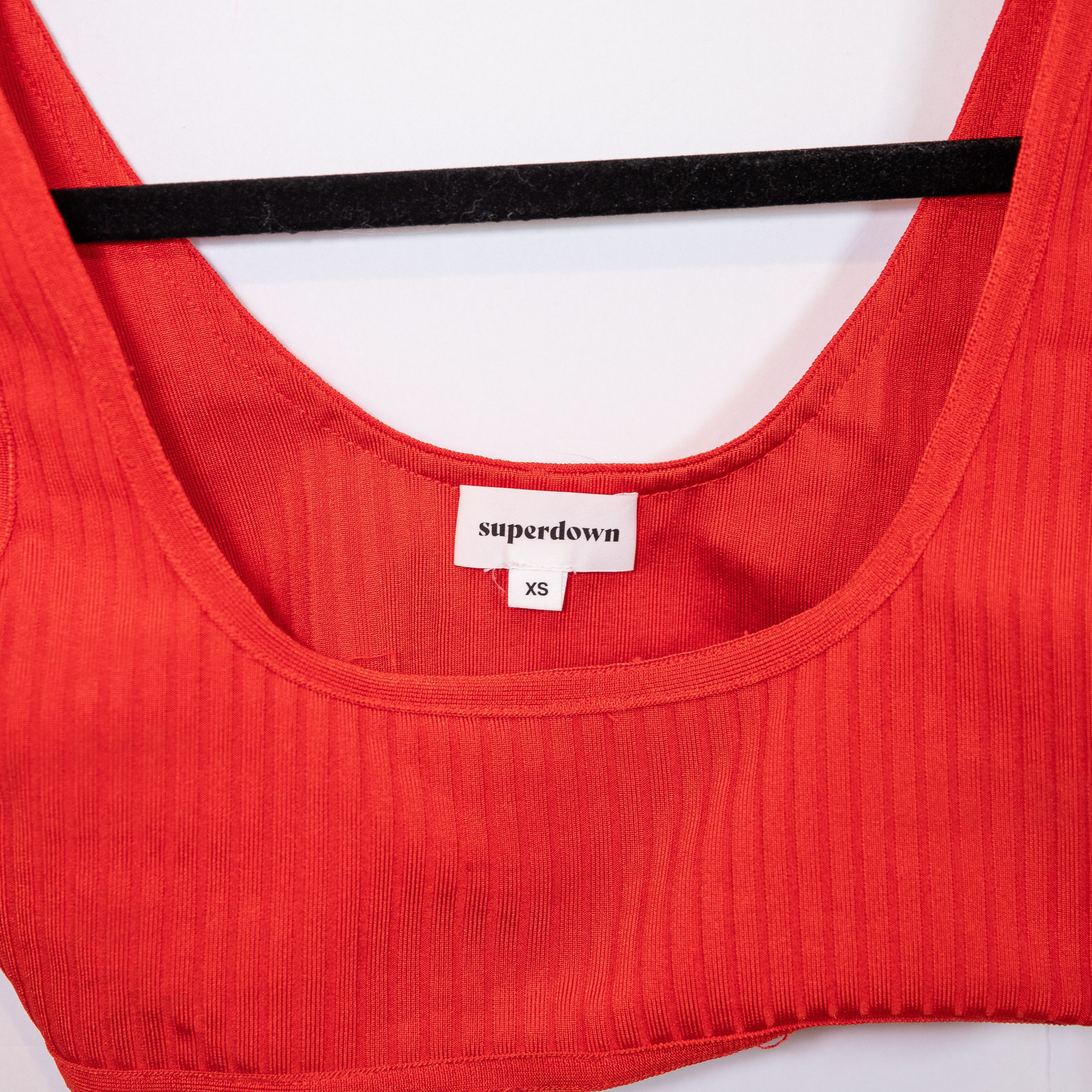 superdown NEW Superdown Akeela Ribbed Knit Stretch Scoop Size XS / US 0-2 / IT 36-38 - 2 Thumbnail