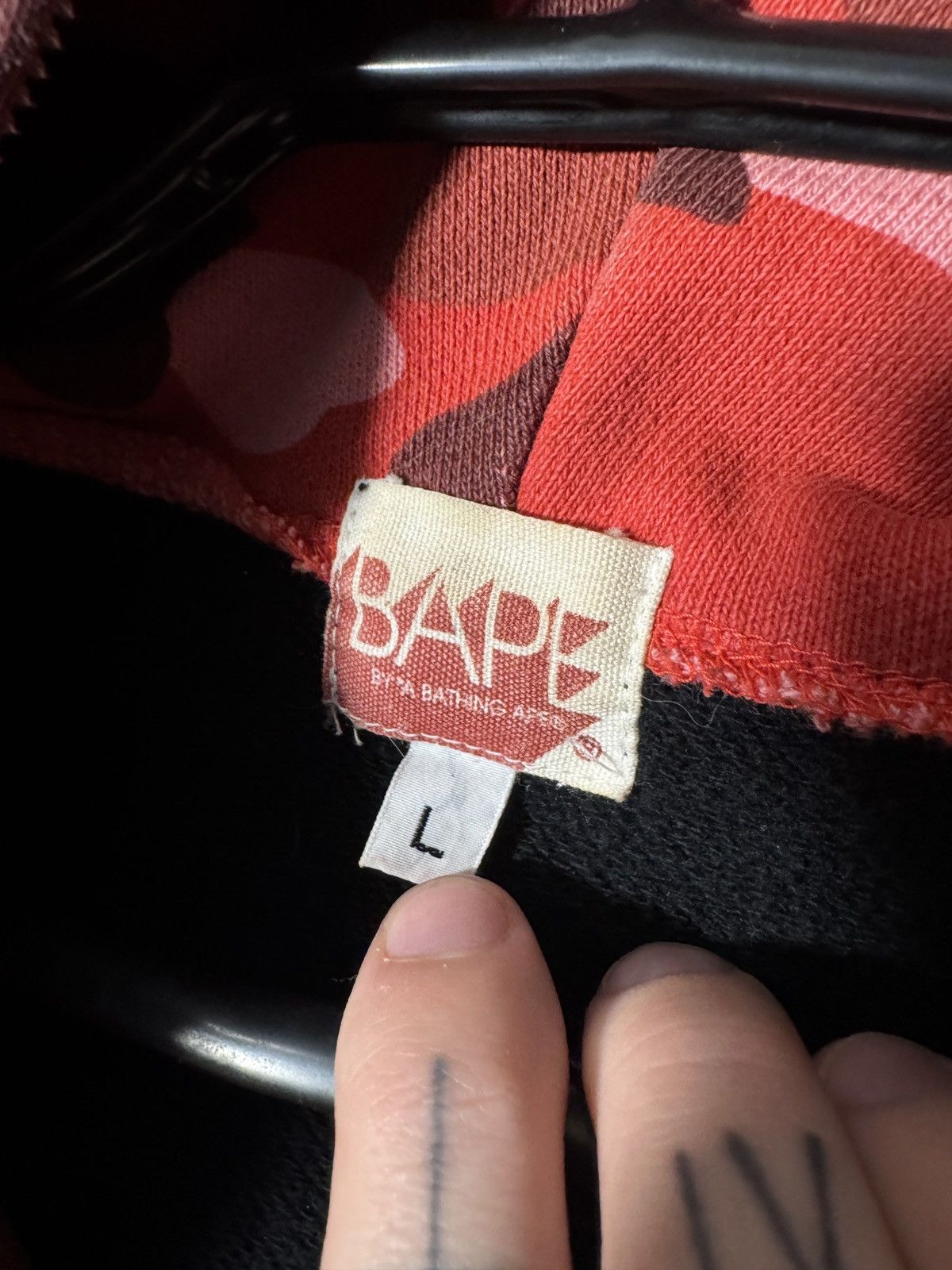 Bape Bape Red Camo S/S 2006 Full Zip Hoodie Size US L / EU 52-54 / 3 - 5 Thumbnail