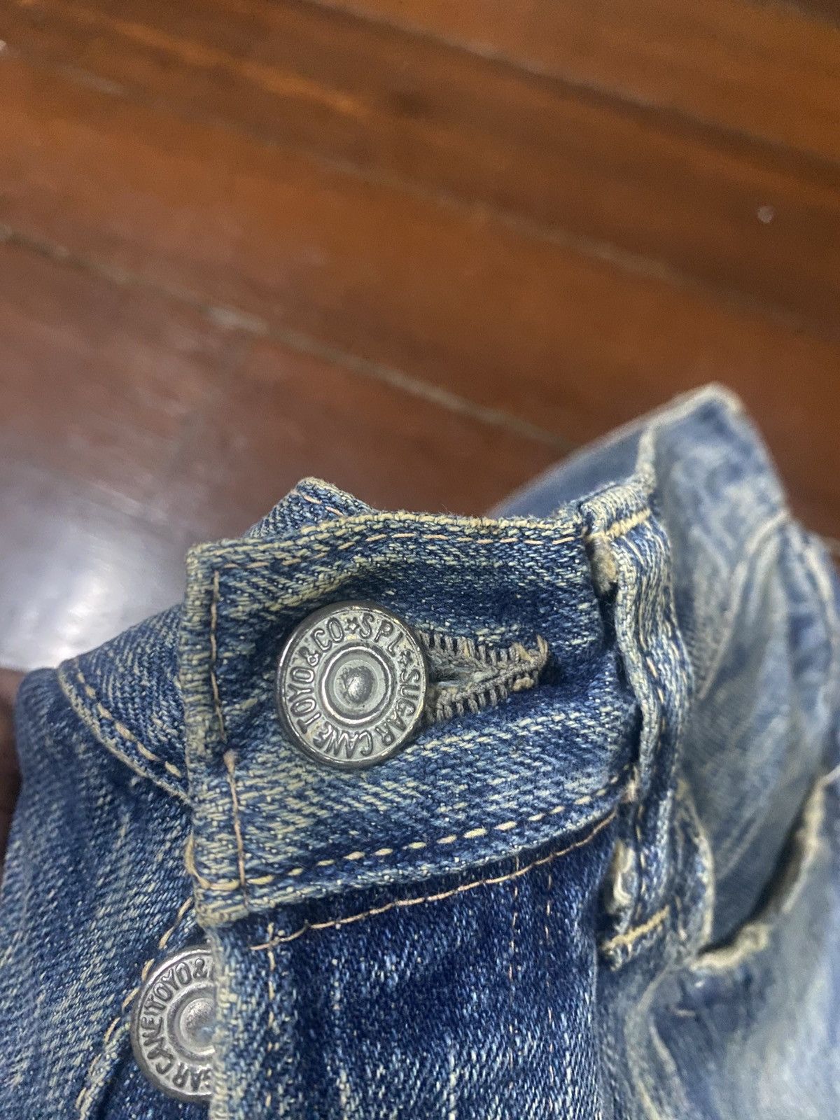 Sugar Cane Rare Sugar Cane Aloha distressed rework Selvedge Denim Size US 31 - 7 Thumbnail