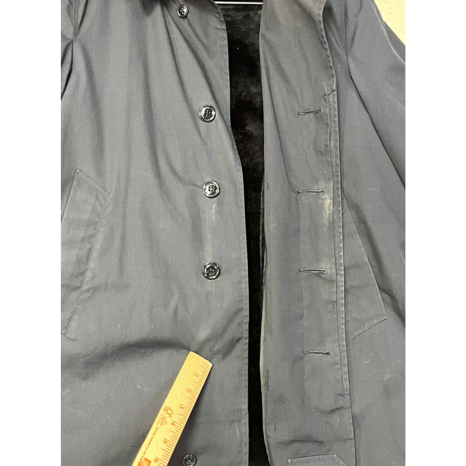 Vintage VTG Blauer COAT Trench Black 40S Lined See Pics Size US XXS / EU 40 - 7 Thumbnail