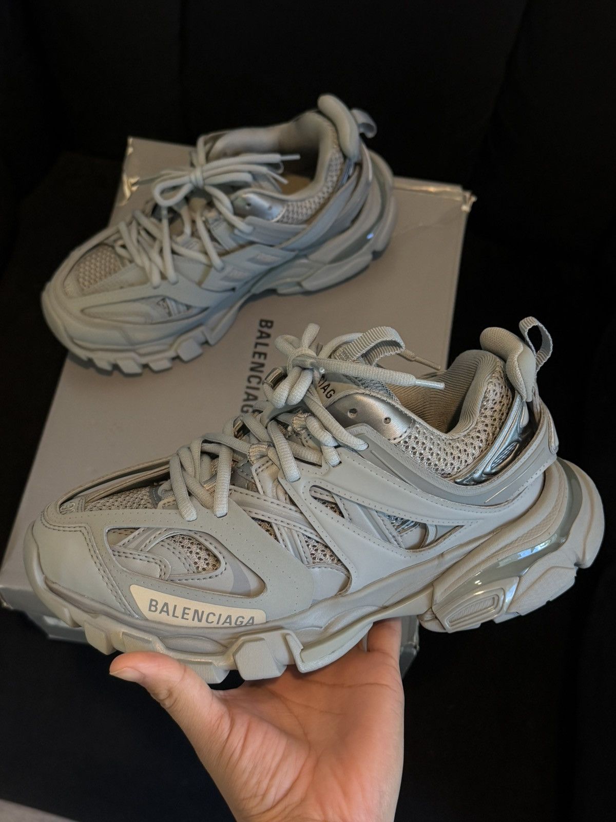 Balenciaga Balenciaga Track Sneakers – Light Gray Size US 6 / EU 39 - 3 Thumbnail