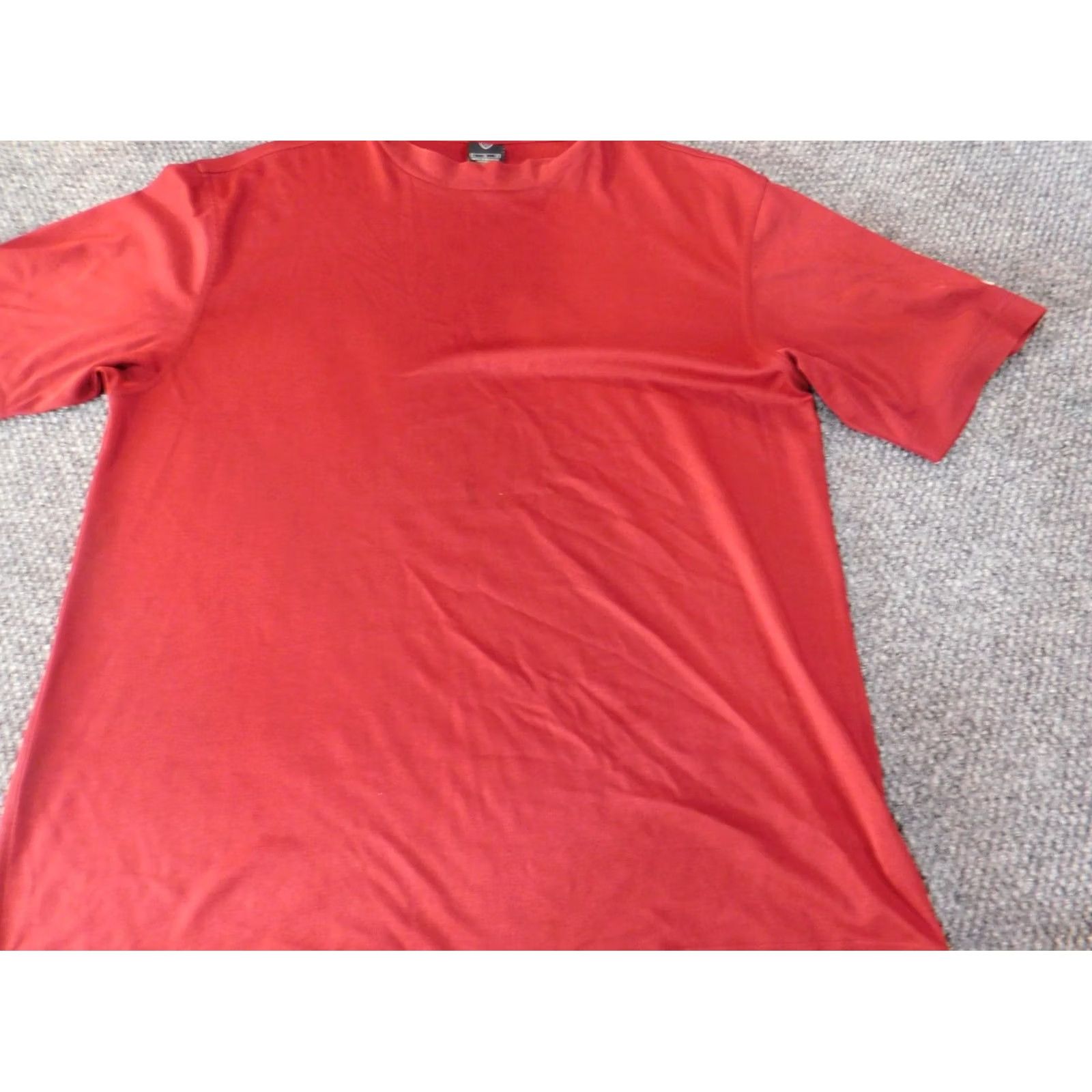 Nike Nike Mens Shirt L Red Golf stretch active dri-fit T-Shirt Regular Short Sleeve Crew Neck Logo Sports Performance Mens Size US L / EU 52-54 / 3 - 2 Thumbnail