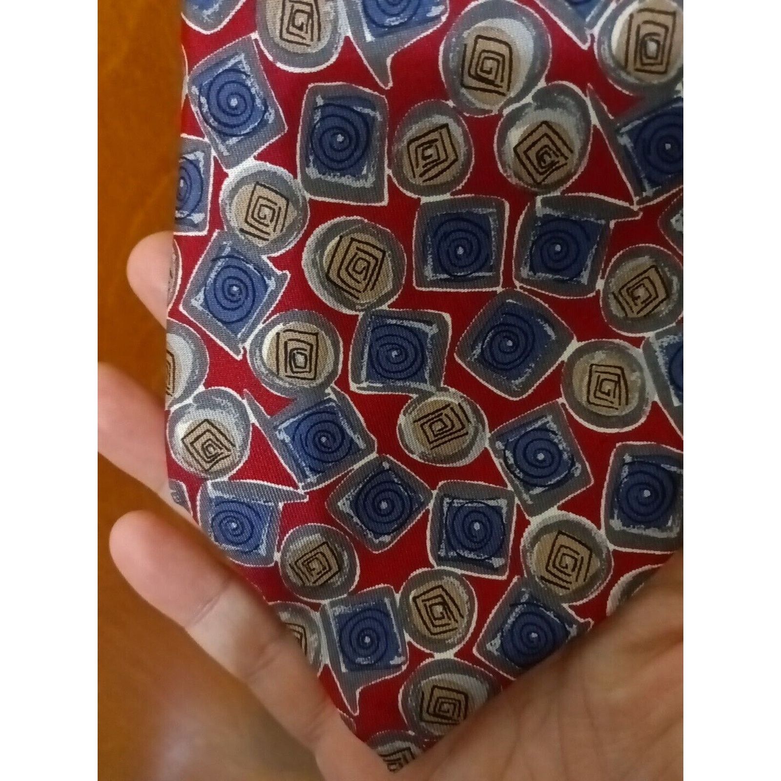 Other Talbott Studio Tie Mens Red Blue Brown Made In USA #61 Size ONE SIZE - 4 Thumbnail