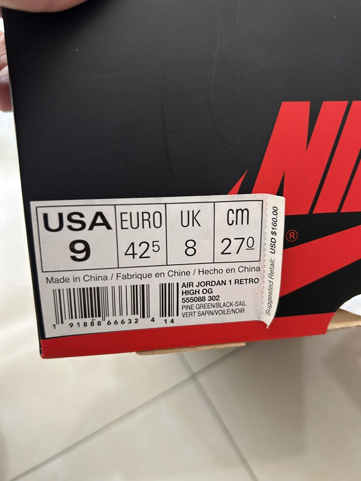 Jordan Brand Jordan 1 High Pine Green 1.0 Size US 9 / EU 42 - 7 Thumbnail