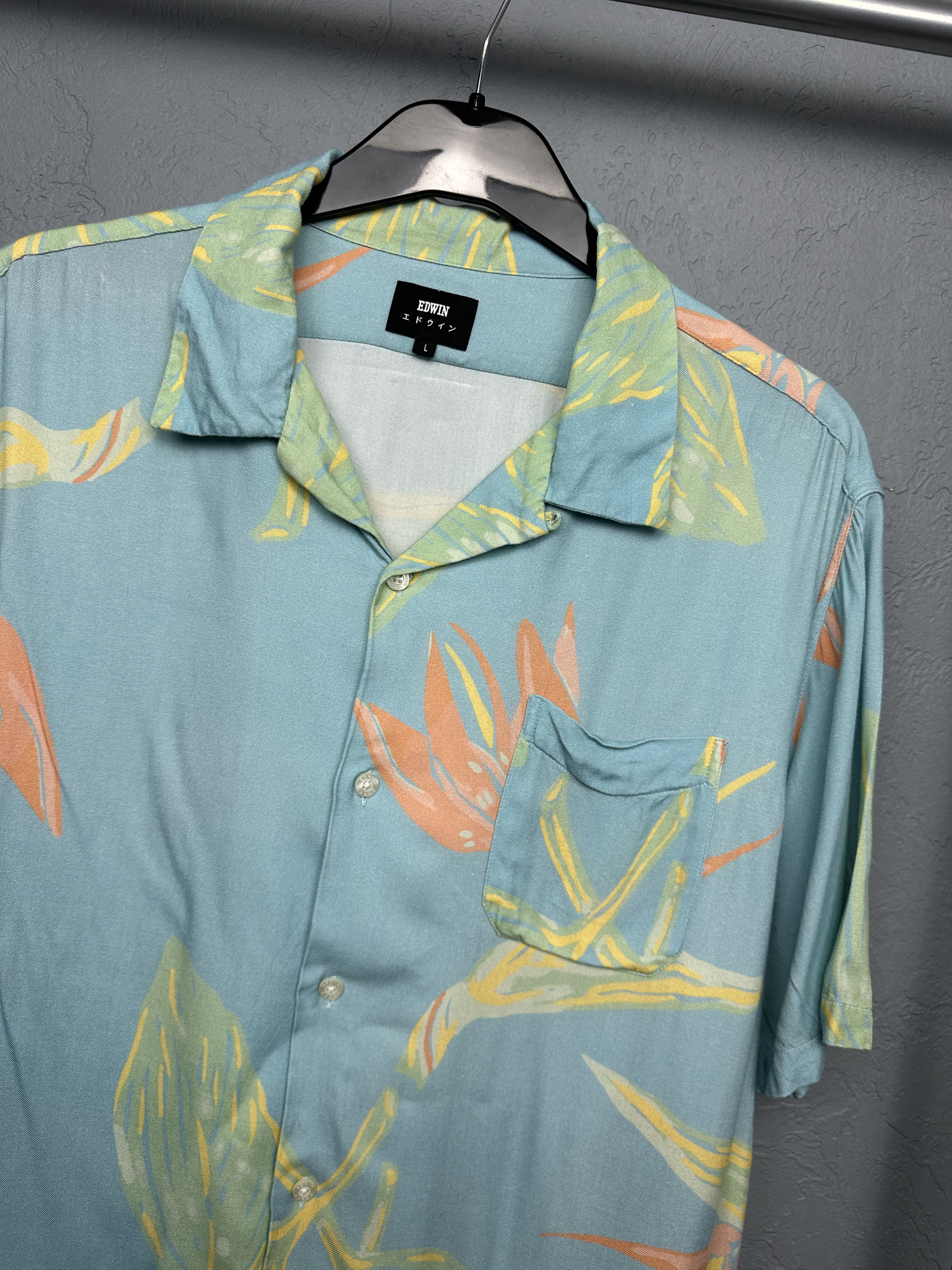 Edwin Edwin Mens Resort Hawaiian Shirt Size US L / EU 52-54 / 3 - 2 Thumbnail