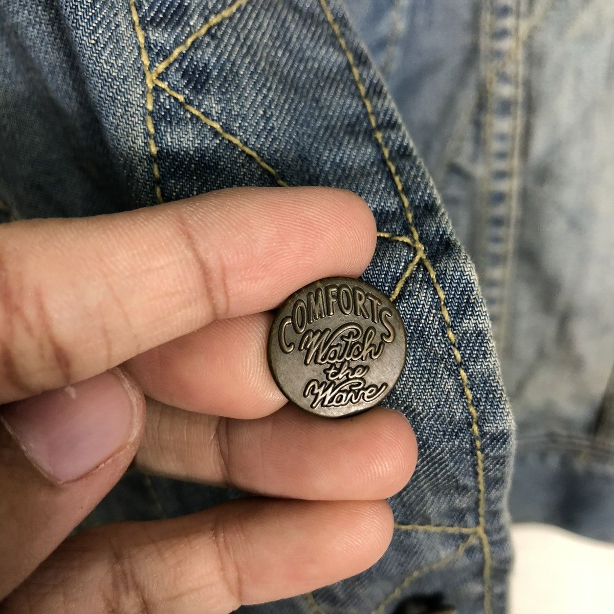 Vintage 🔥VINTAGE TRUCKER DENIM BIKER JACKET SHANHOUSE USA Size US M / EU 48-50 / 2 - 18 Thumbnail