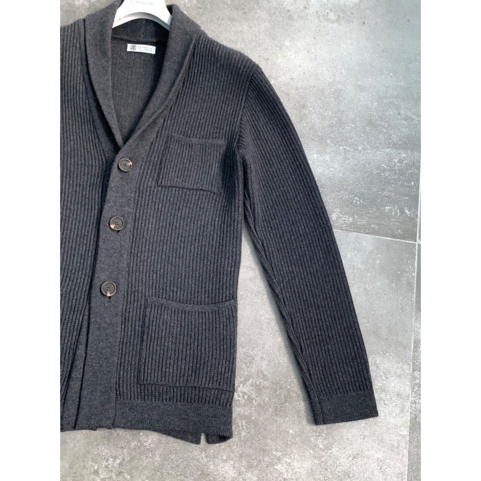 Brunello Cucinelli BRUNELLO CUCINELLI Men's Knitt Long Wool Sweater SZ L EU 50 Size US L / EU 52-54 / 3 - 8 Thumbnail