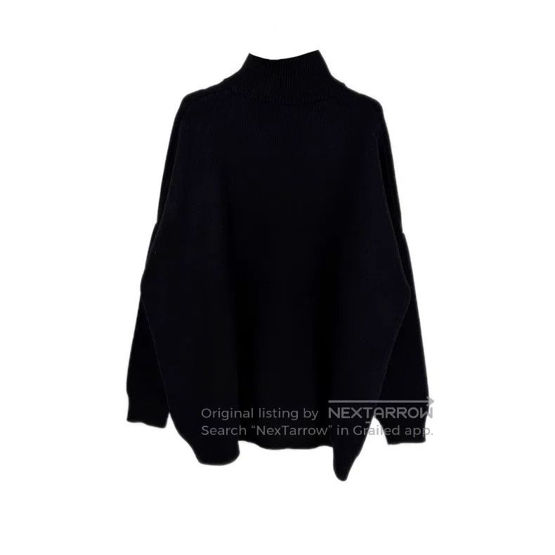 Loewe Loewe Black embroidered logo wool sweater Size L / US 10 / IT 46 - 2 Thumbnail