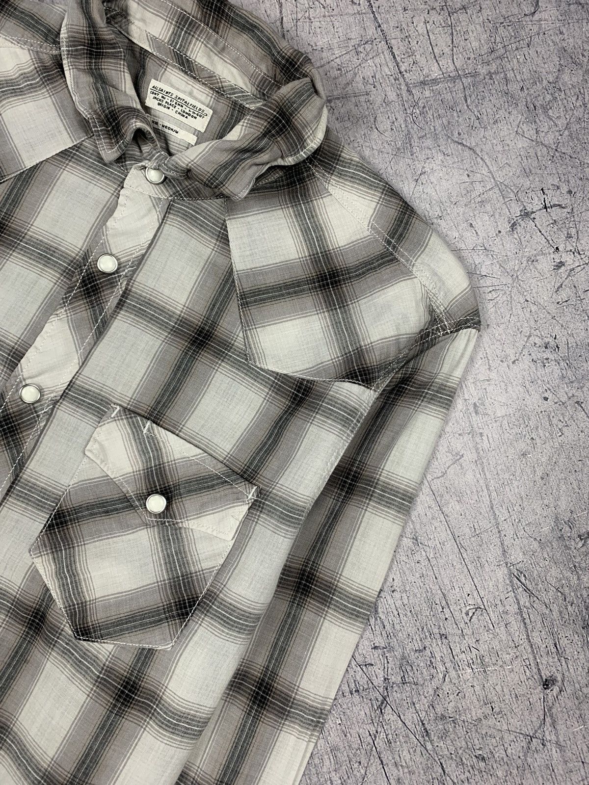 Allsaints Designer Allsaints Spitalfields Rawstone LS Shirt Checkered Size US M / EU 48-50 / 2 - 5 Thumbnail