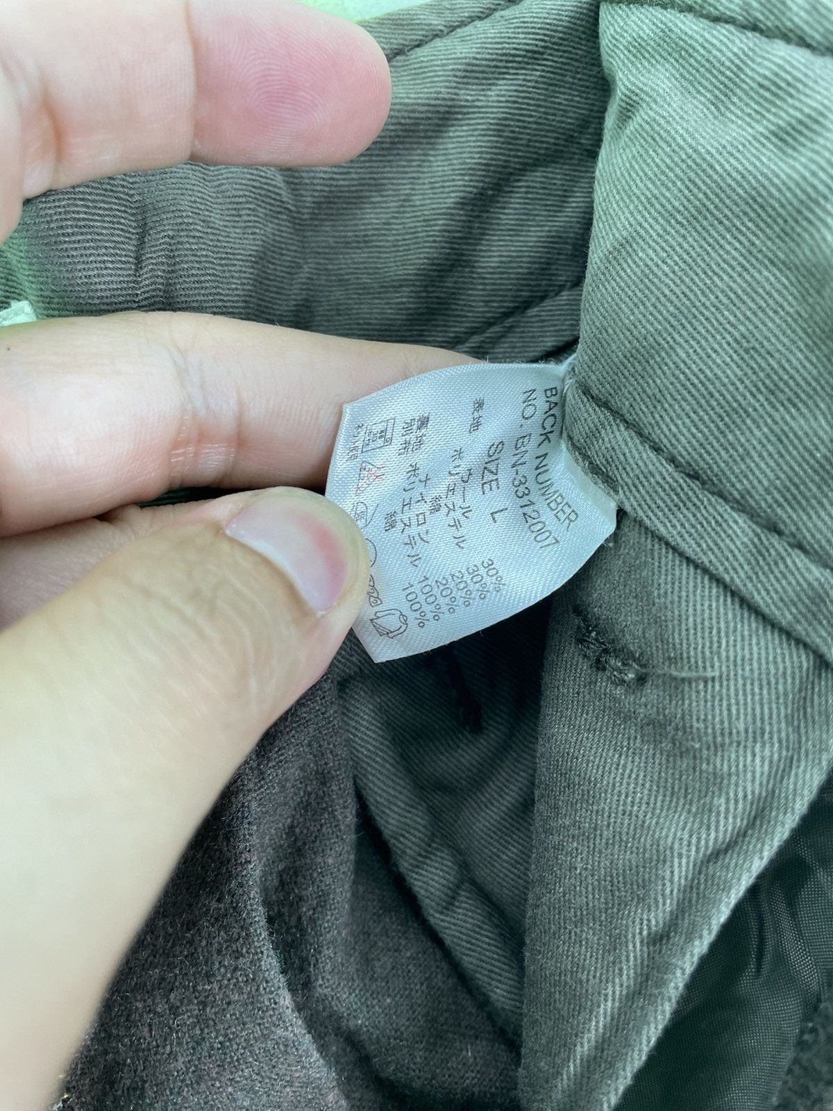 Japanese Brand Back Number japan military garment design cargo pant wool Size US 31 - 9 Thumbnail