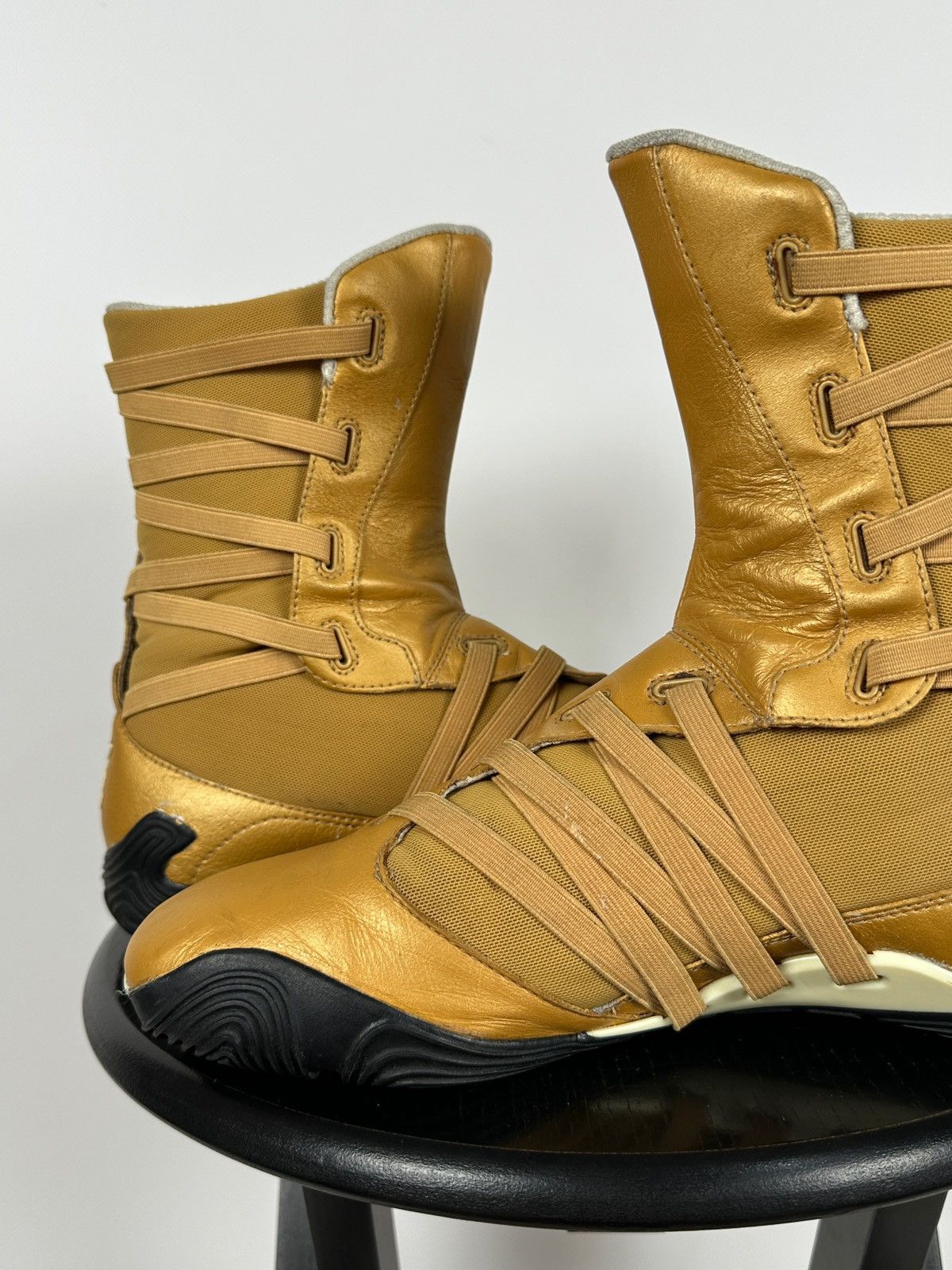 Puma 2000s Vintage Puma High Moto Wrestling Y2K Leather Sneakers Size US 8 / EU 41 - 17 Thumbnail