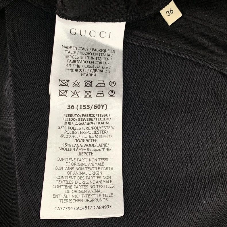 Gucci Gucci Black wool casual suit trousers 2502-Nextarrow Size 36R - 6 Thumbnail