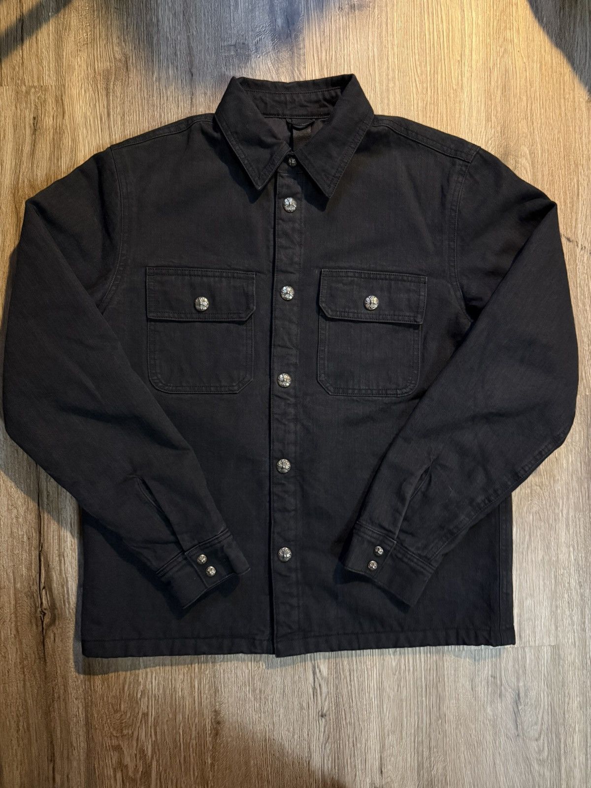 Chrome Hearts Chrome Hearts Quilted Denim Herringbone Workdog Jacket Size US M / EU 48-50 / 2 - 2 Thumbnail