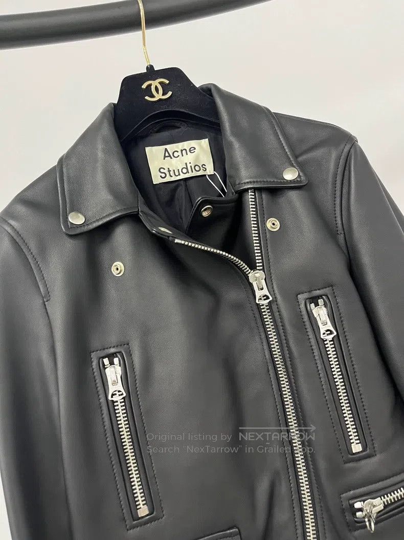 Acne Studios Acne Studios Classic Black Leather Jacket Size XS / US 0-2 / IT 36-38 - 3 Thumbnail