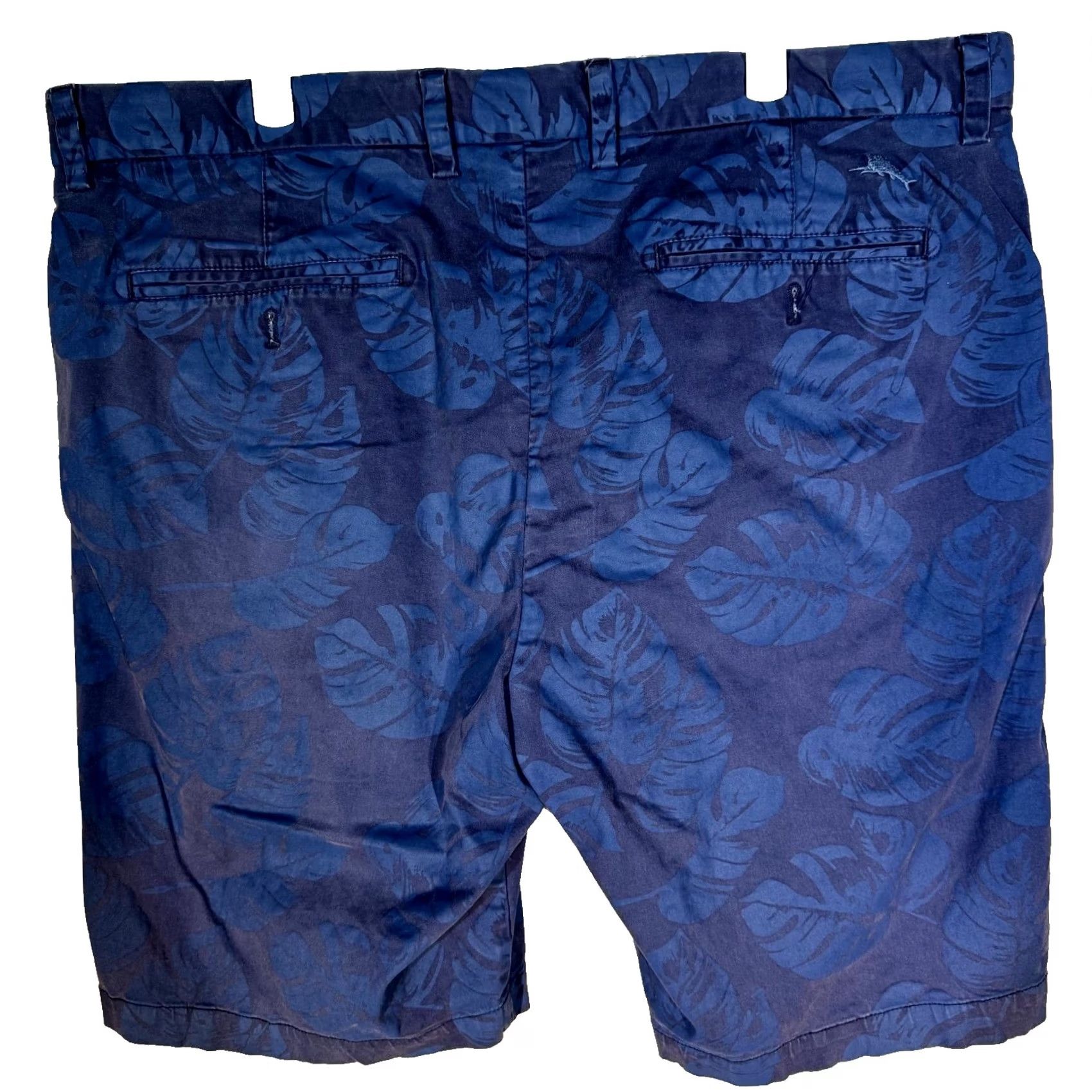 Tommy Bahama Tommy Bahama Shorts Mens Chino 40 Blue Leaf Print Mid-Rise Flat Front Casual Travel Size US 40 / EU 56 - 2 Thumbnail