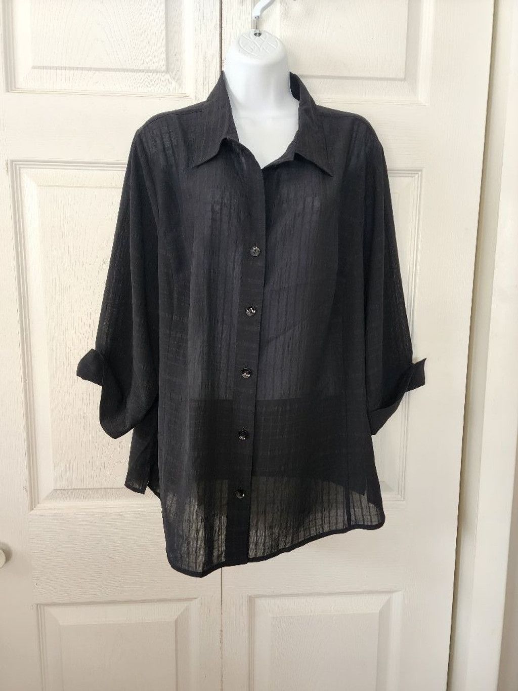Other Women's CJ Banks Blouse, 1X, Black Size XXS / US 00 / IT 34 - 1 Thumbnail