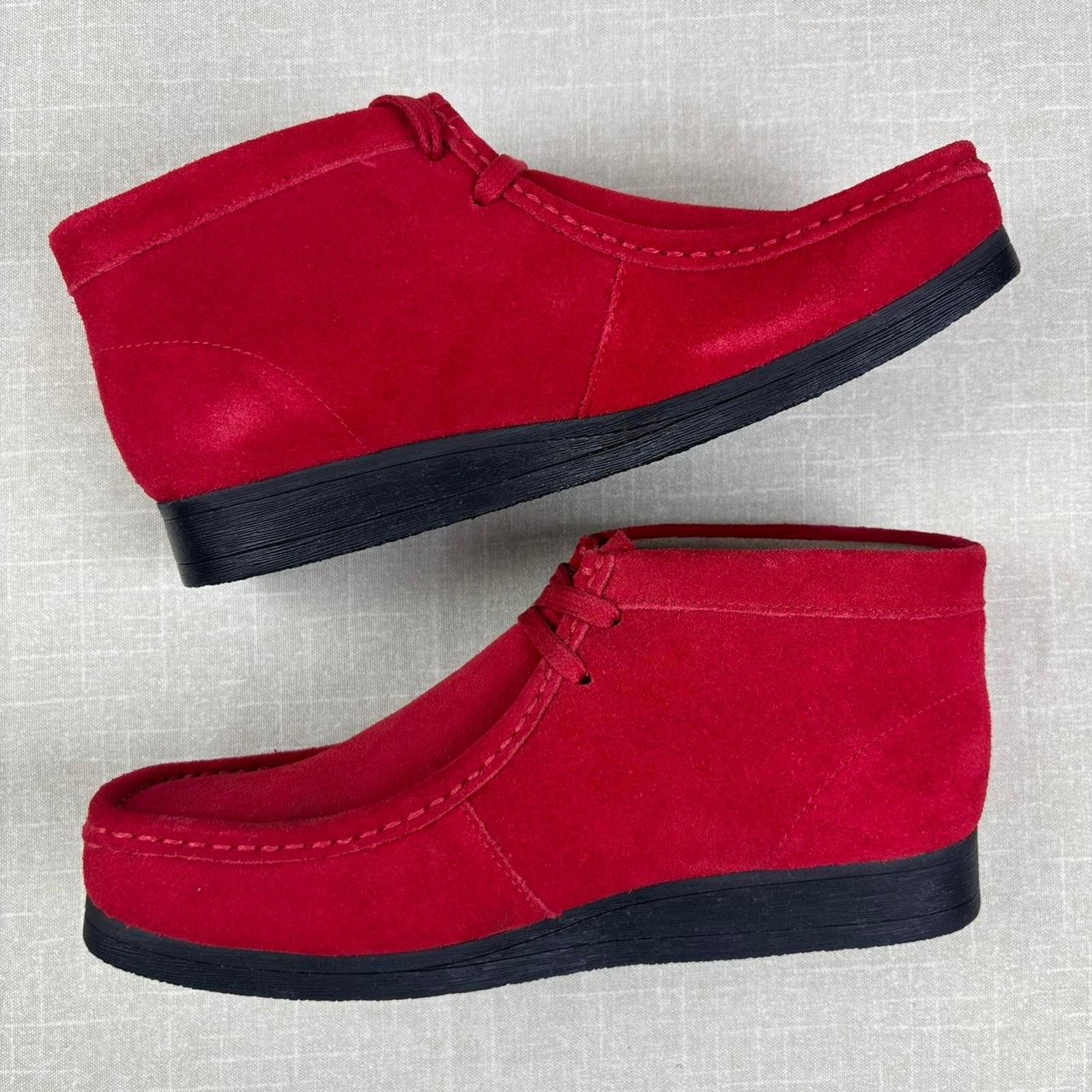 Clarks 🍒 Clarks Stinson Hi “Cherry Suede” 9M Size US 9 / EU 42 - 4 Thumbnail