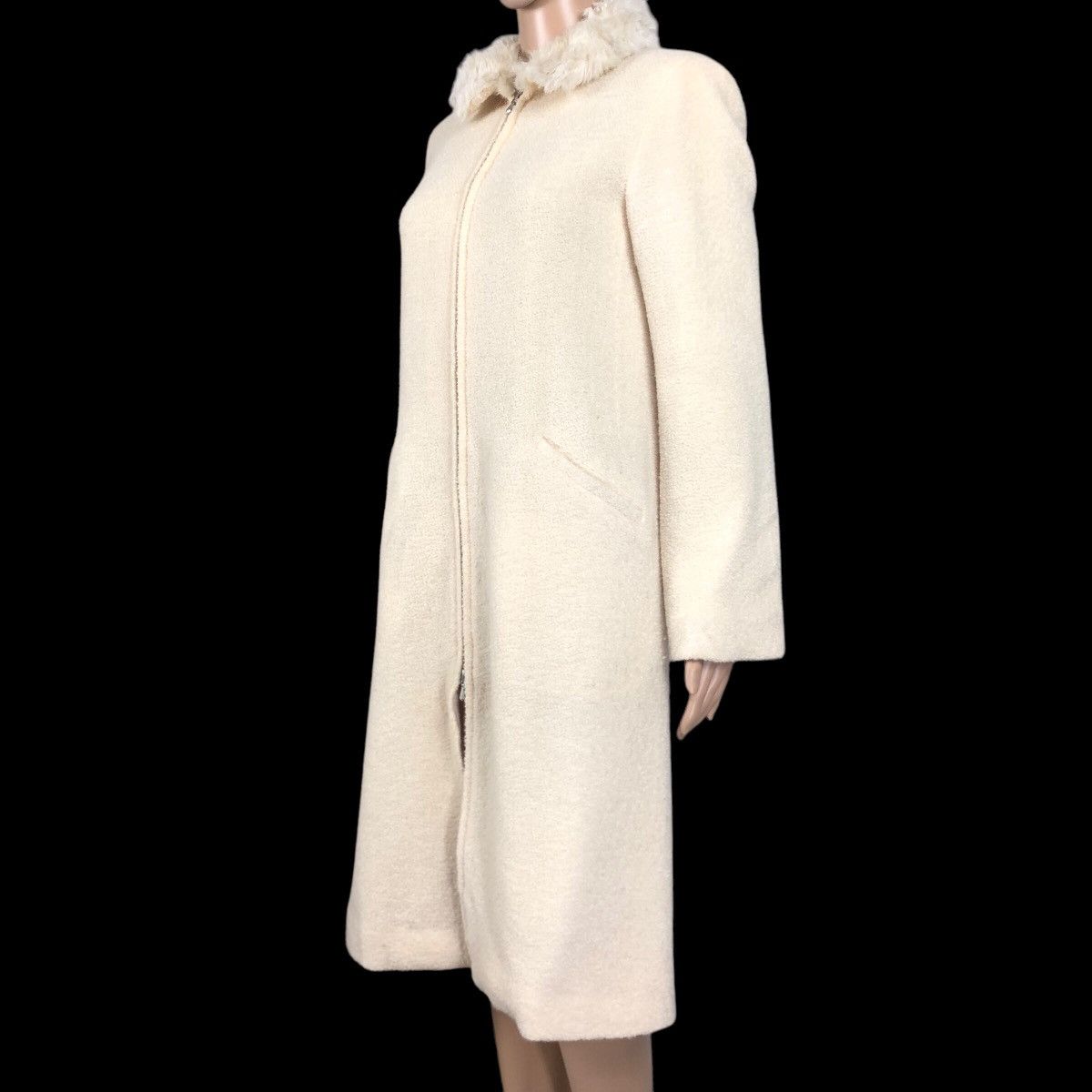 Designer × agnes b. Vintage Agnes B Paris Laine Wool Overcoat Size S / US 4 / IT 40 - 3 Thumbnail