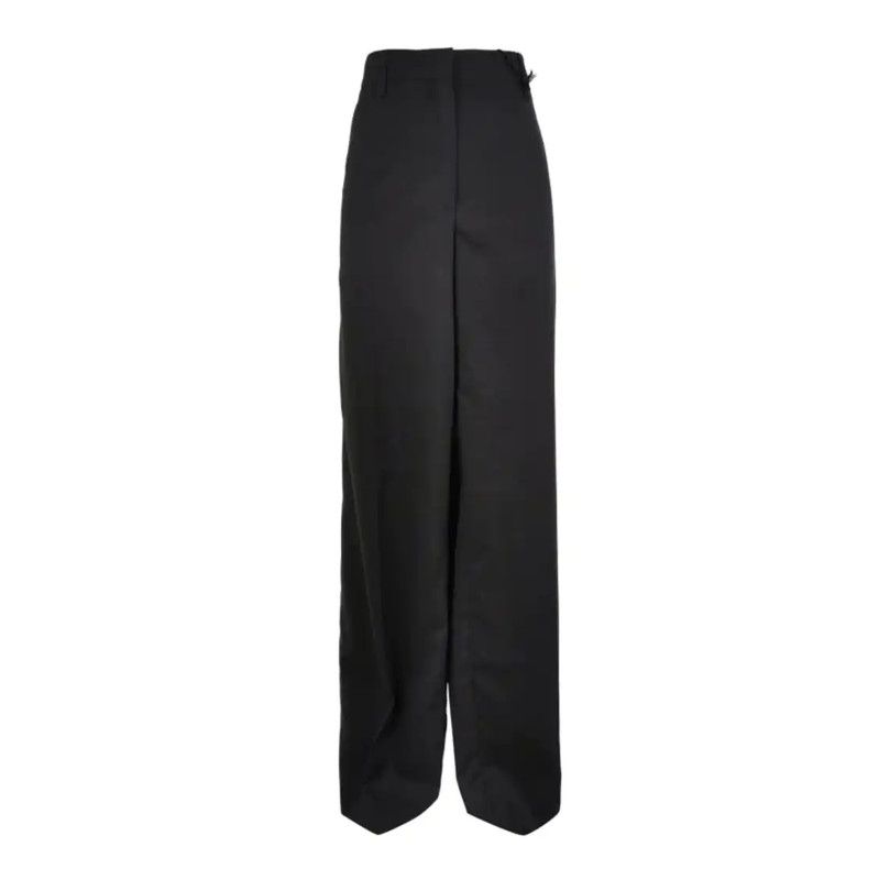 Prada Black Knitted Women's Casual Trousers