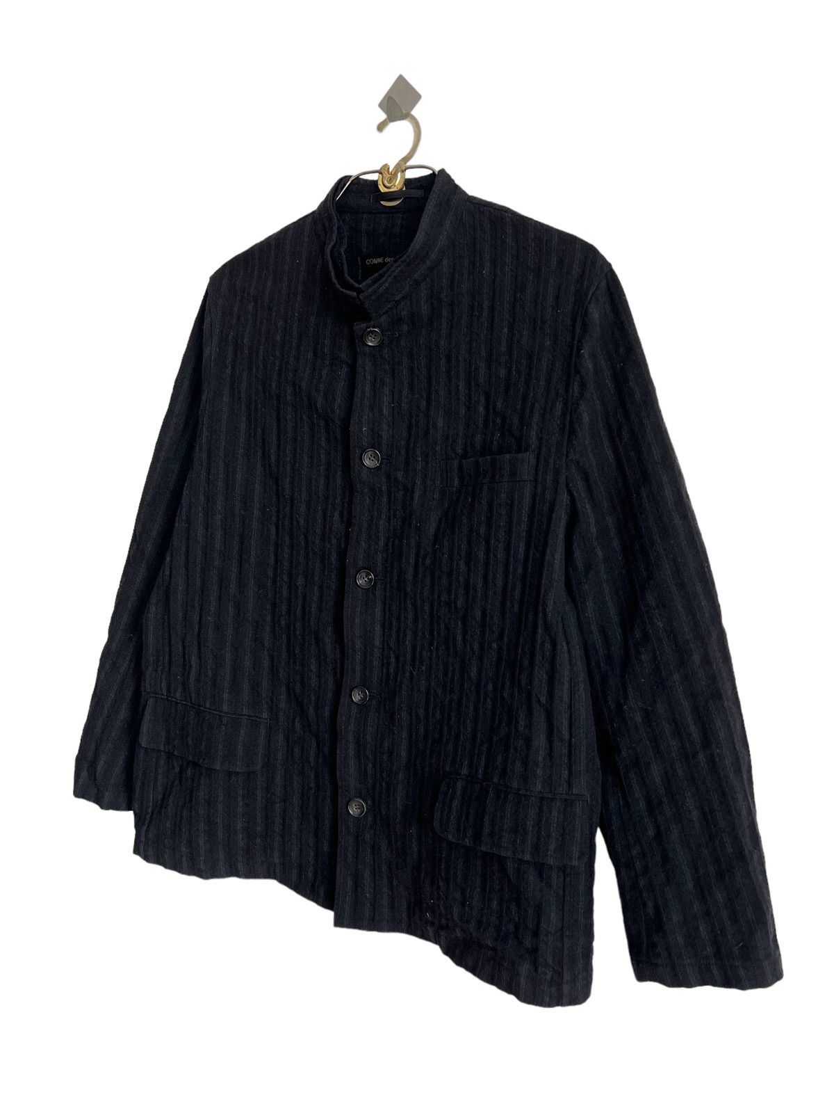 Comme des Garcons AW1998 Comme des Garçons Homme Wool Pinstriped Wool Jacket Size US M / EU 48-50 / 2 - 2 Thumbnail