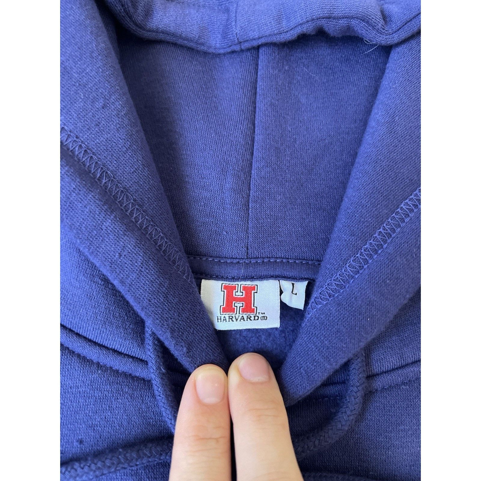 Other Harvard Blue Hoodie Trademark Tag Large Cotton Polyester Size US L / EU 52-54 / 3 - 2 Thumbnail
