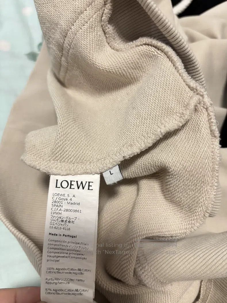 Loewe Loewe Black and white color block hoodie with coal embroid Size US L / EU 52-54 / 3 - 5 Thumbnail
