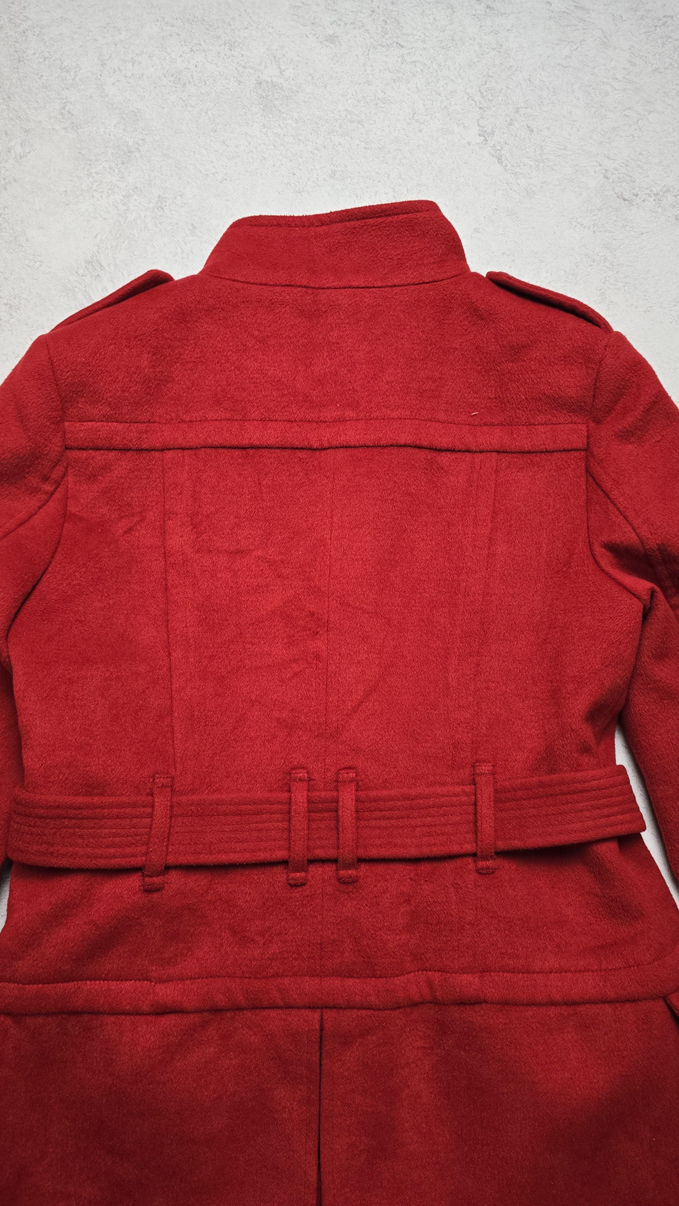 Burberry Burberry Women's Red Wool Belted Coat Size S / US 4 / IT 40 - 9 Thumbnail