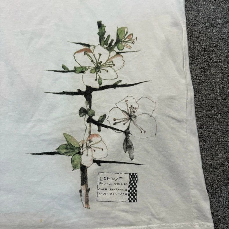 Loewe LOEWE White floral short sleeves Size S / US 4 / IT 40 - 3 Thumbnail