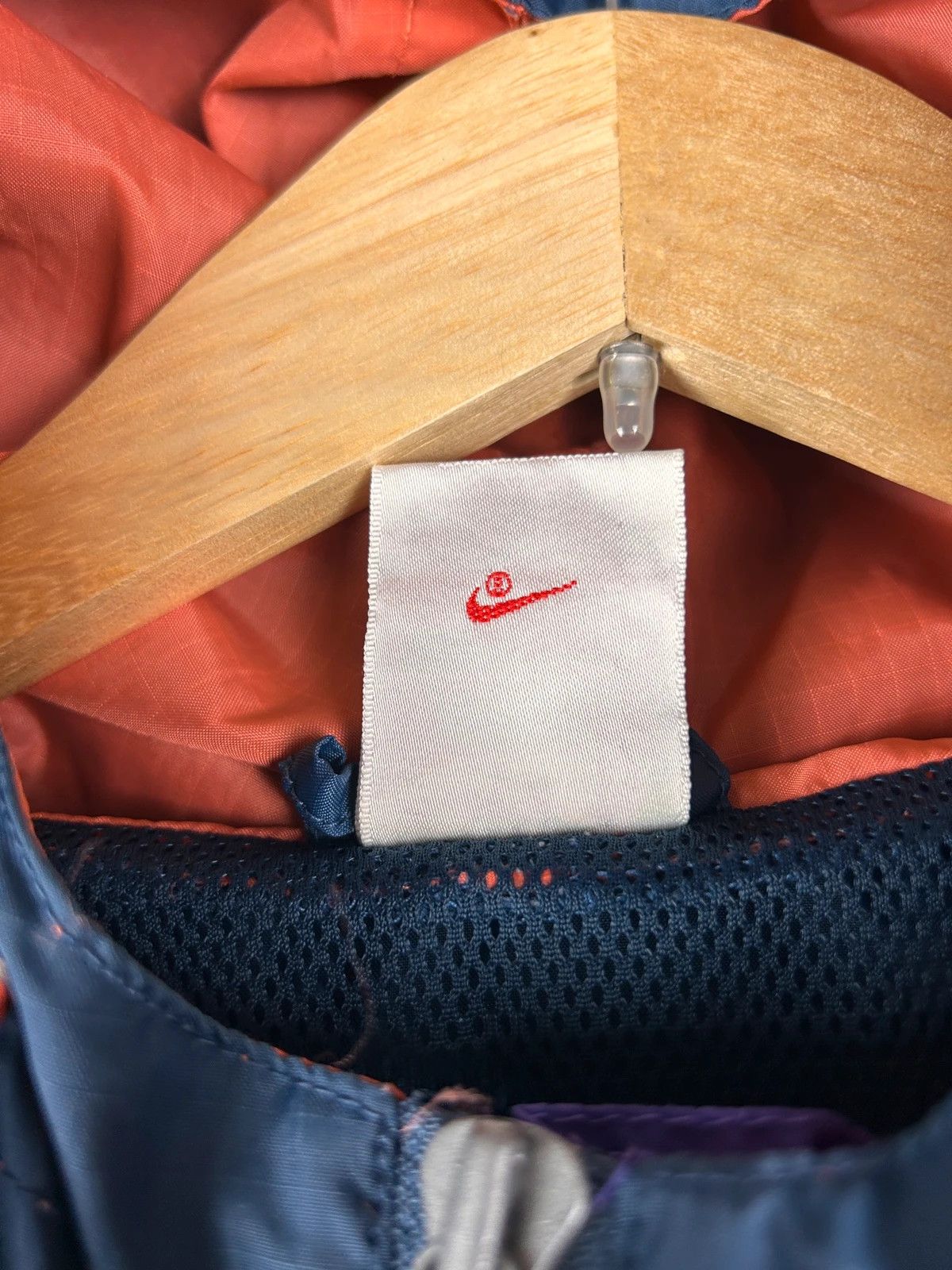 Nike × Vintage Nike vintage z lat 80s/90s anorak navy orange mini logo Size US XL / EU 56 / 4 - 7 Thumbnail