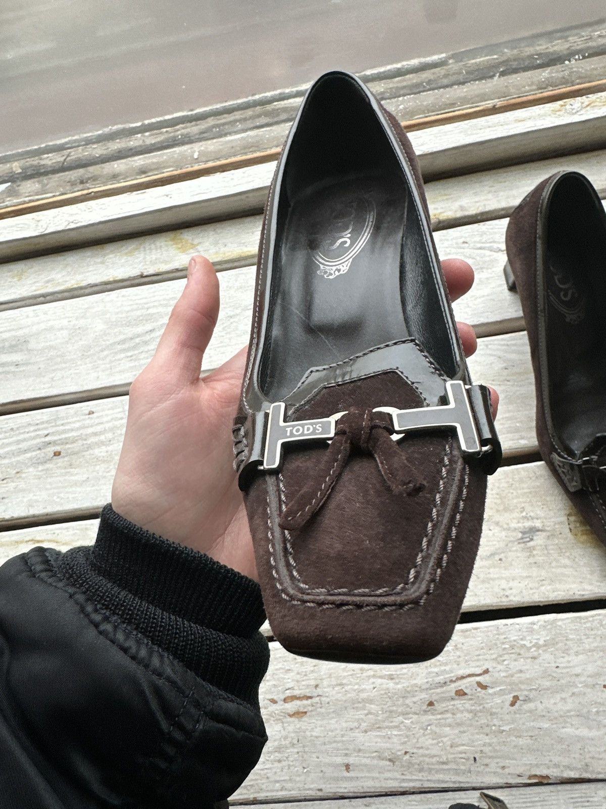 Tod's LUXURY 🚨TOD’S VNTG HEELS WOMEN BROWN TODS LUXURY RARE Size US 7 / IT 37 - 4 Thumbnail