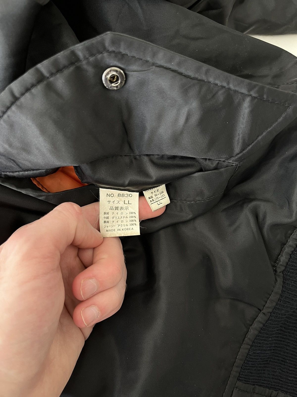 Japanese Brand Vintage Japanese trashed black M1 flight bomber jacket Size US L / EU 52-54 / 3 - 8 Thumbnail