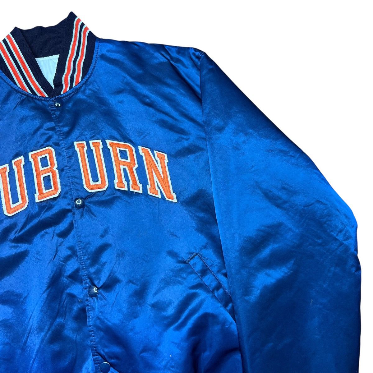 Starter Vintage 1980s NCAA Auburn Tigers Starter Satin Bomber Jacket Size US XL / EU 56 / 4 - 20 Thumbnail