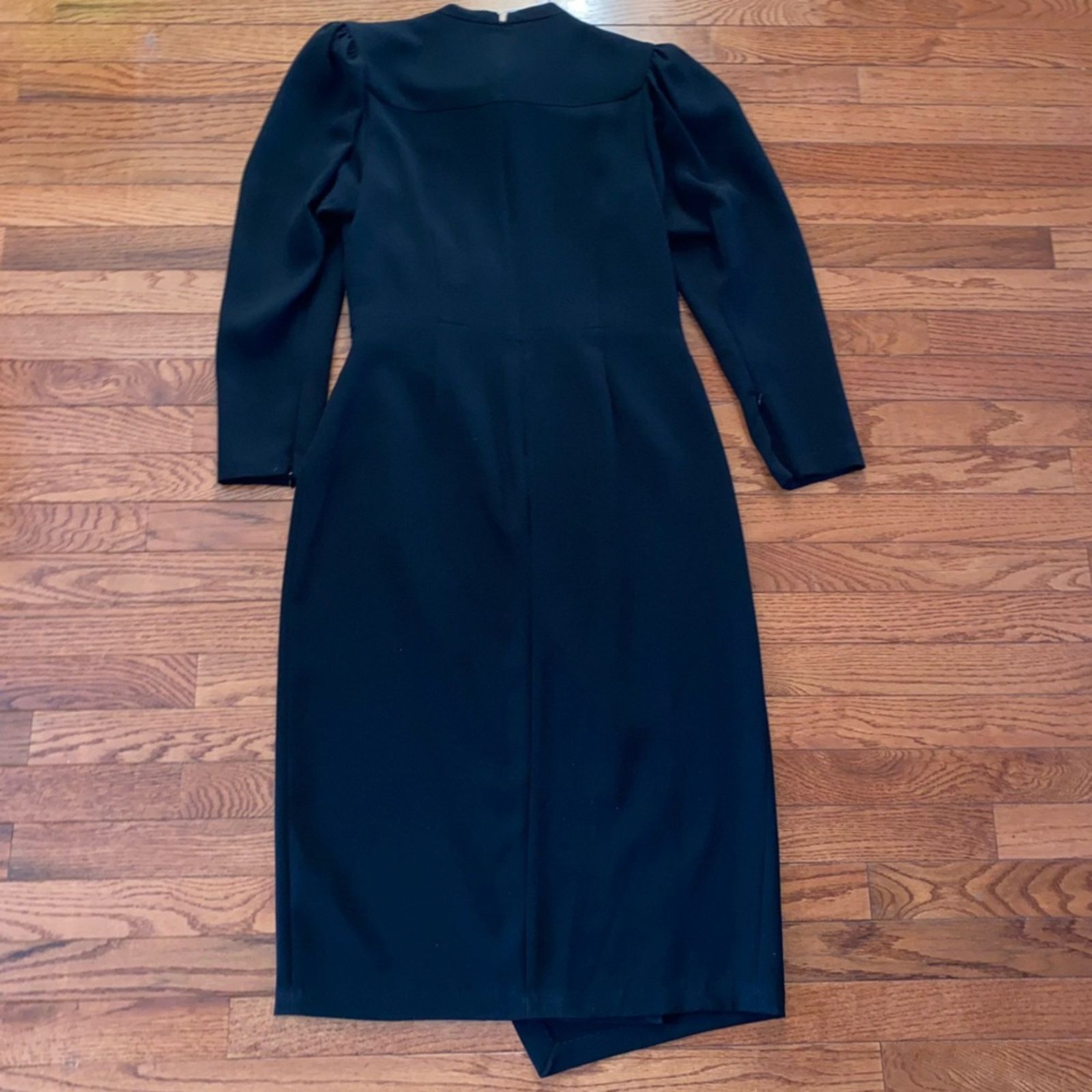 A.L.C. A.L.C. ALC Meline $625 Black Puff Sleeve Midi Dress 12 Size XL / US 12-14 / IT 48-50 - 13 Thumbnail