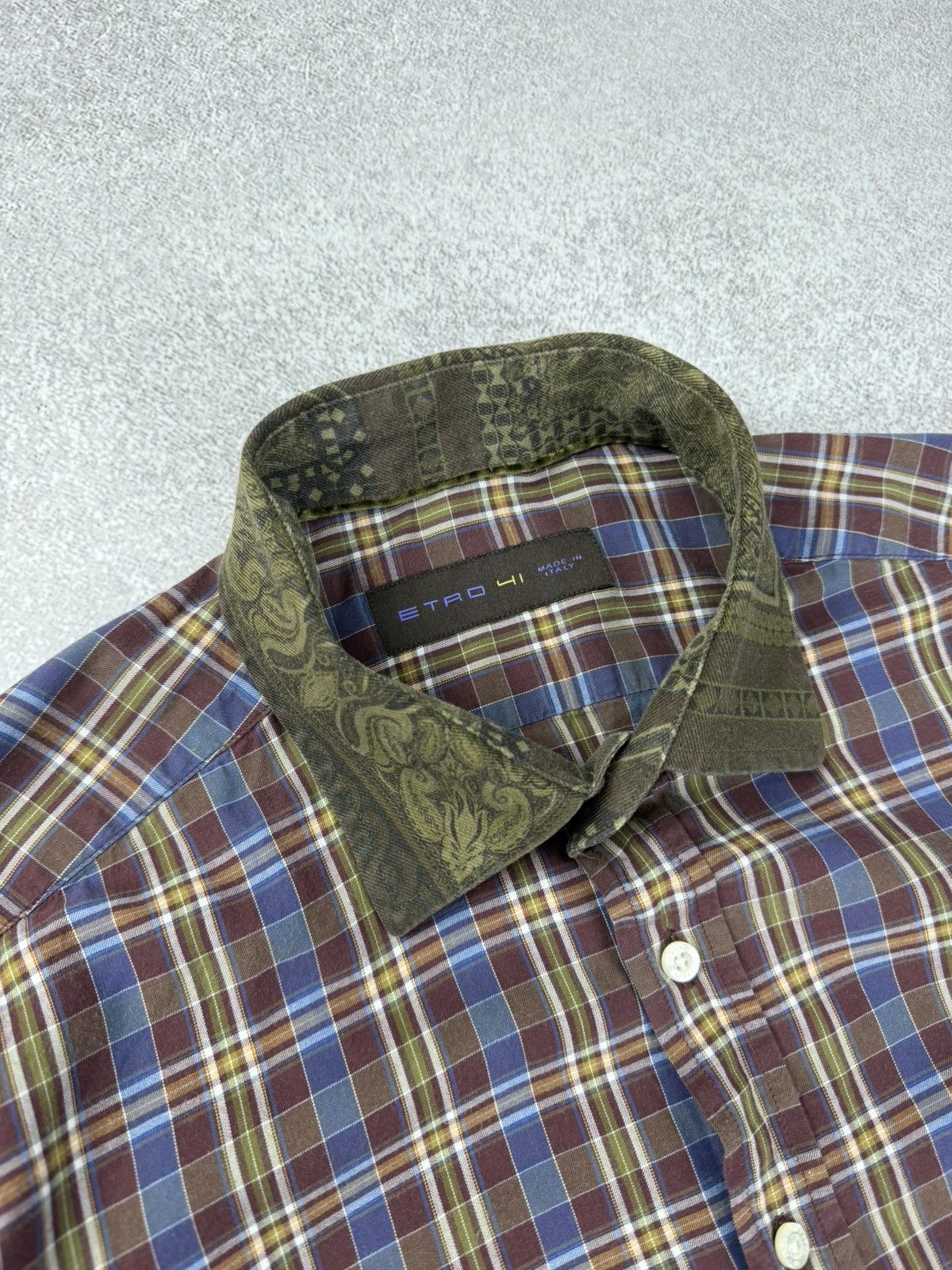 Etro Etro Milano Cotton Long Sleeve Shirt Size 41 Size US L / EU 52-54 / 3 - 6 Thumbnail