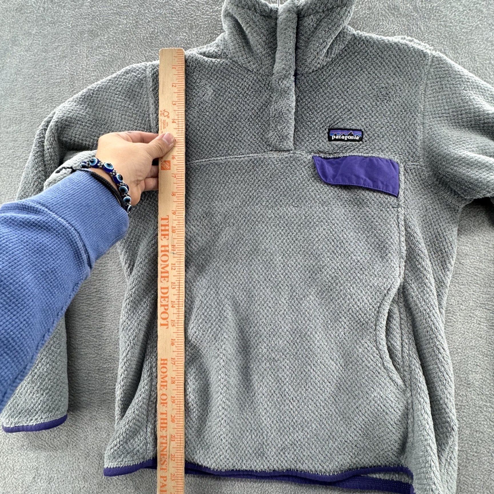 Patagonia Patagonia Jacket Womens M Gray Fleece Pullover Tsnap Polyester Basic Jacket Size M / US 6-8 / IT 42-44 - 3 Thumbnail