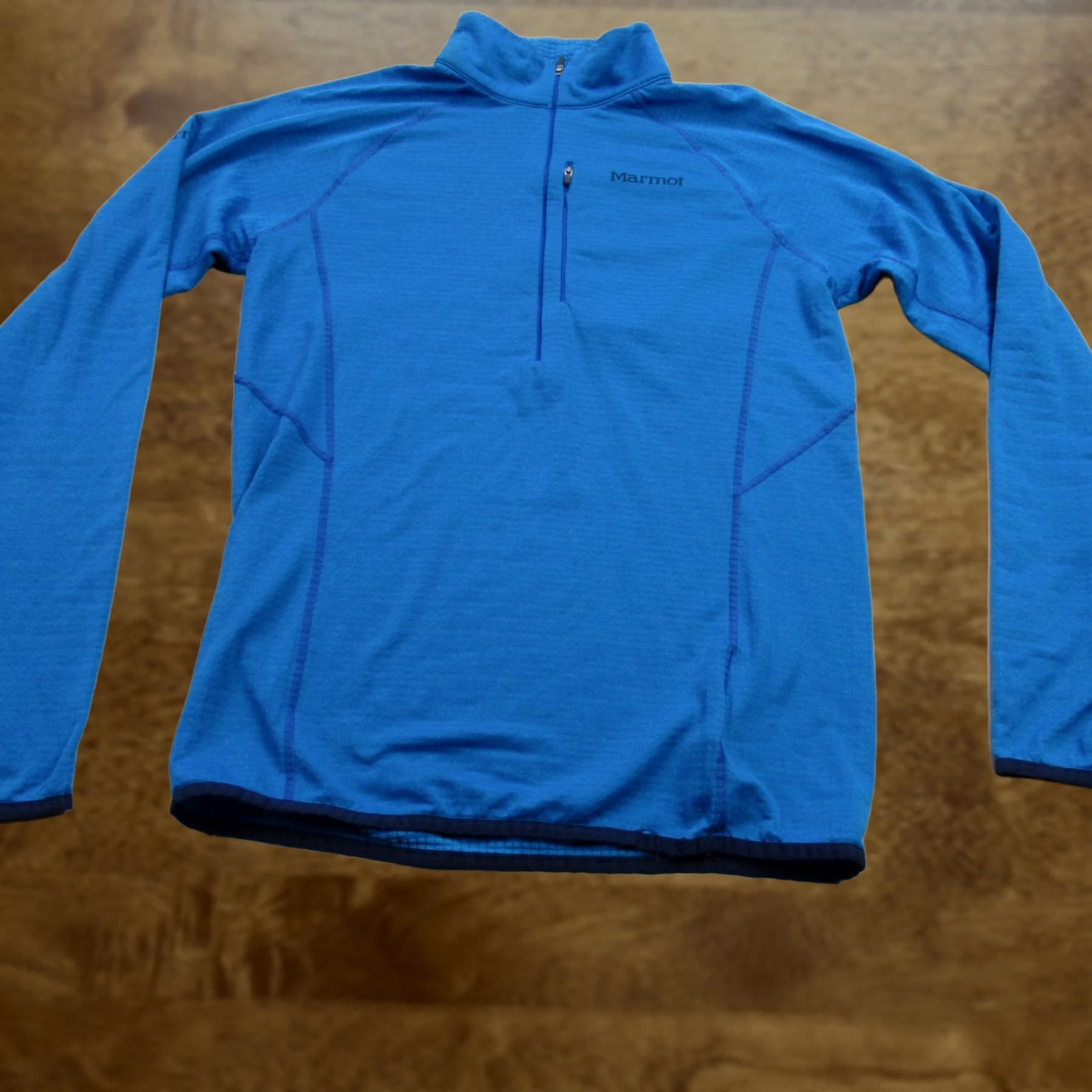 Marmot Marmot Sweater Mens Large Long Sleeve 1/4 Zip High Neck Blue Pullover Size US L / EU 52-54 / 3 - 1 Thumbnail