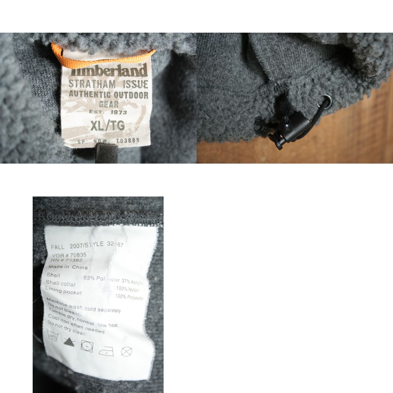 Timberland TIMBERLAND Stratham Issue Thick Gray Fleece 1/4 Zip Pullover Jacket Men XL Size Gray 63% Polyester 37% Acrylic Zip Front Lightweight Warm Wool Blend? Size US XL / EU 56 / 4 - 8 Thumbnail