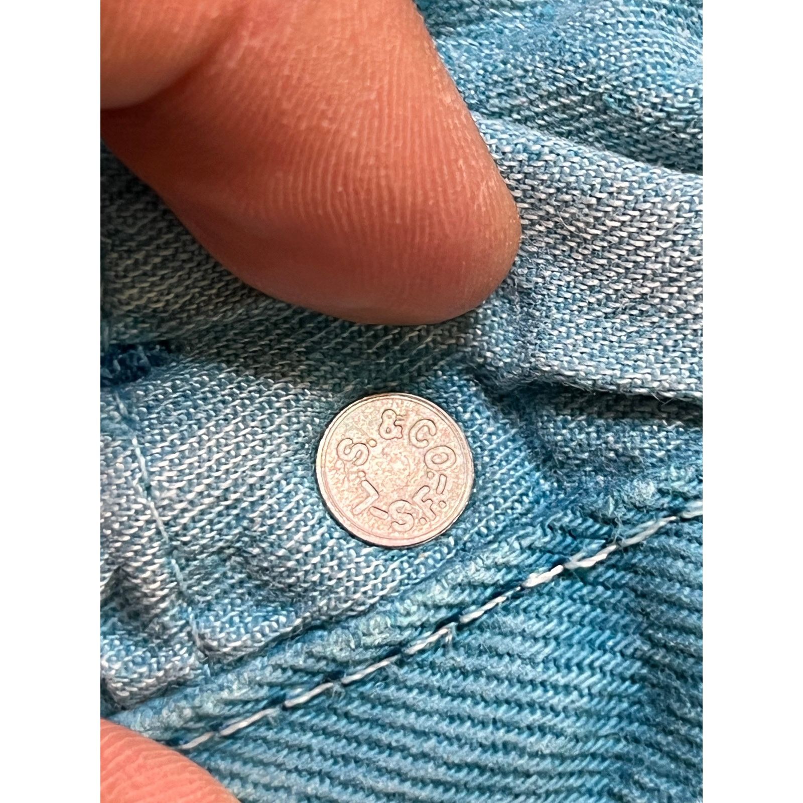 Levi's Vintage Levi’s 501 Jeans Turquoise Blue Distressed W38 L30 Size US 38 / EU 54 - 12 Thumbnail
