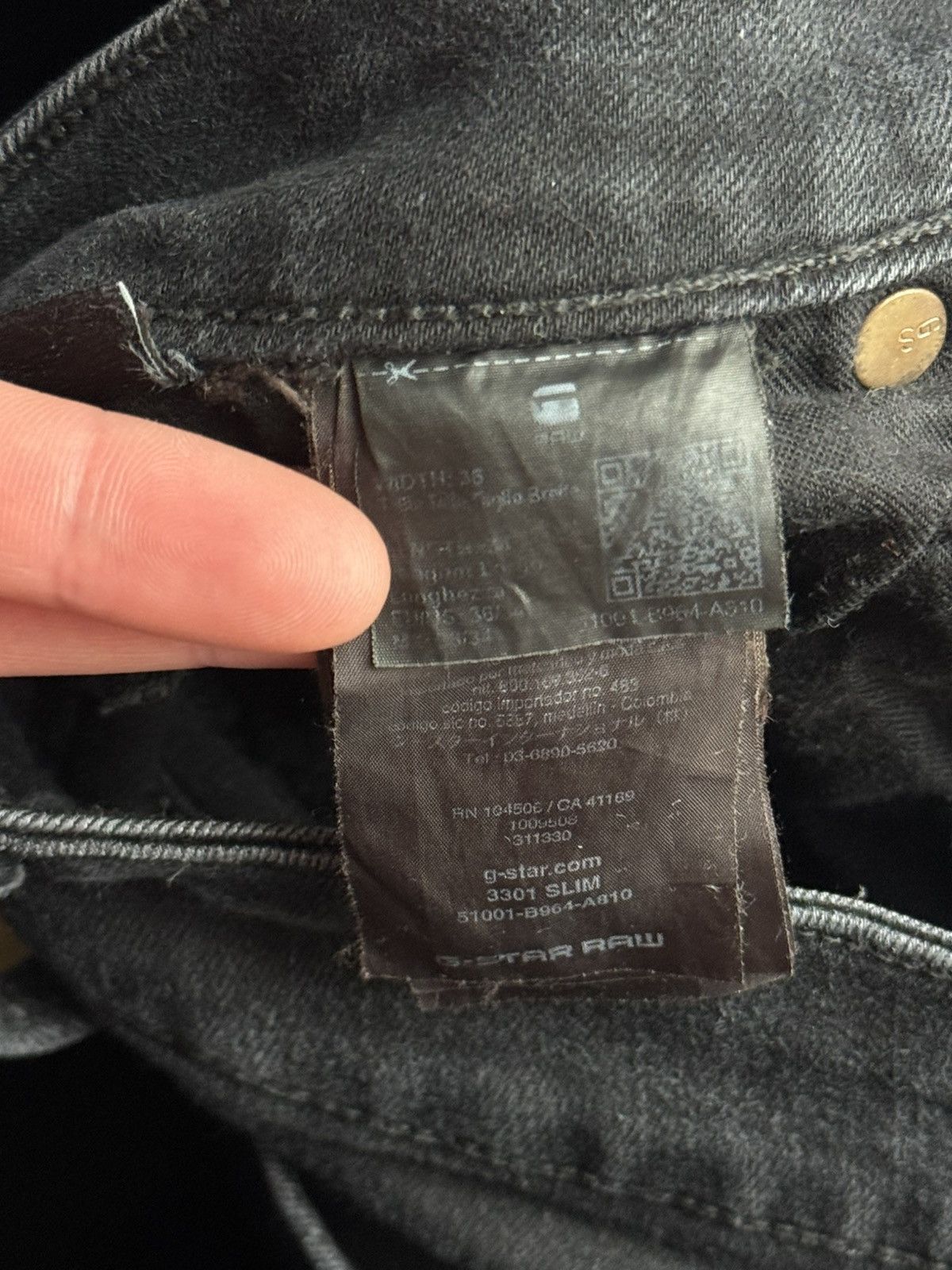G-Star G star raw 36/34 3301 slim denim pants jeans y2k trousers Size US 36 / EU 52 - 11 Thumbnail