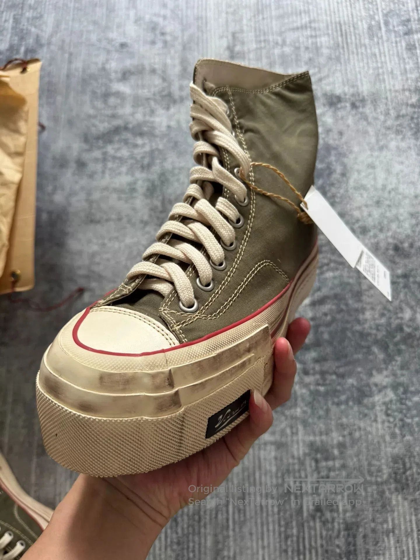 Visvim visvim high-top canvas shoes in green. Size US 9.5 / EU 42-43 - 4 Thumbnail