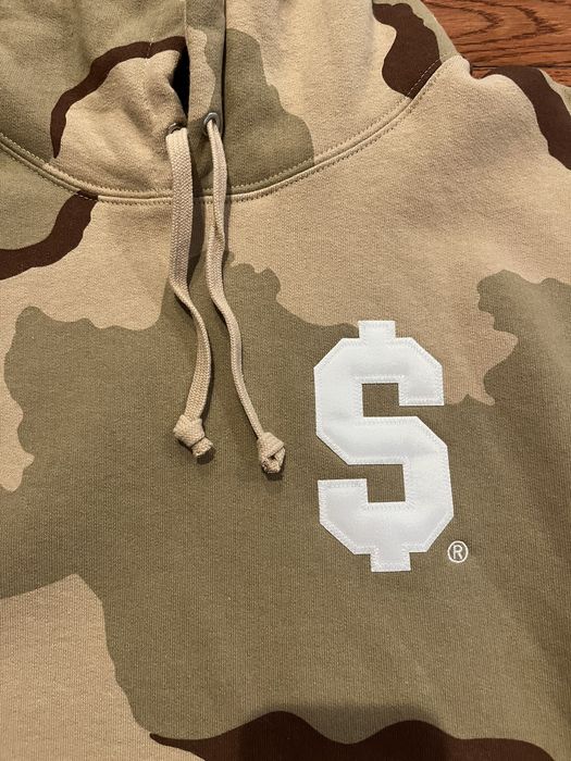 Supreme Supreme $ Hooded Sweatshirt S Logo Desert Camo Brown Sz L