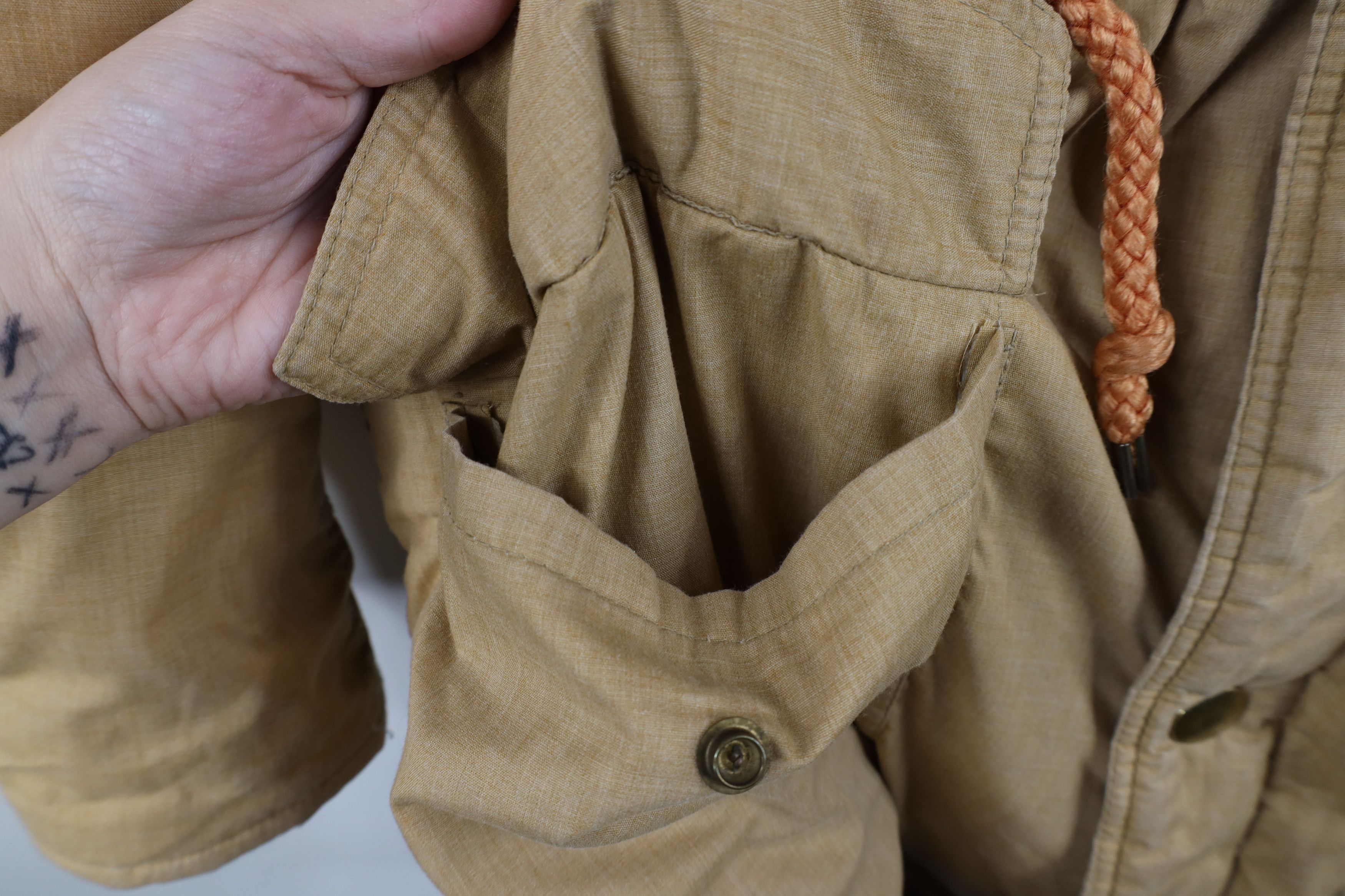 Vintage Vintage 70s Streetwear Chambray Hooded Quilted Parka Jacket Size US XXL / EU 58 / 5 - 9 Thumbnail