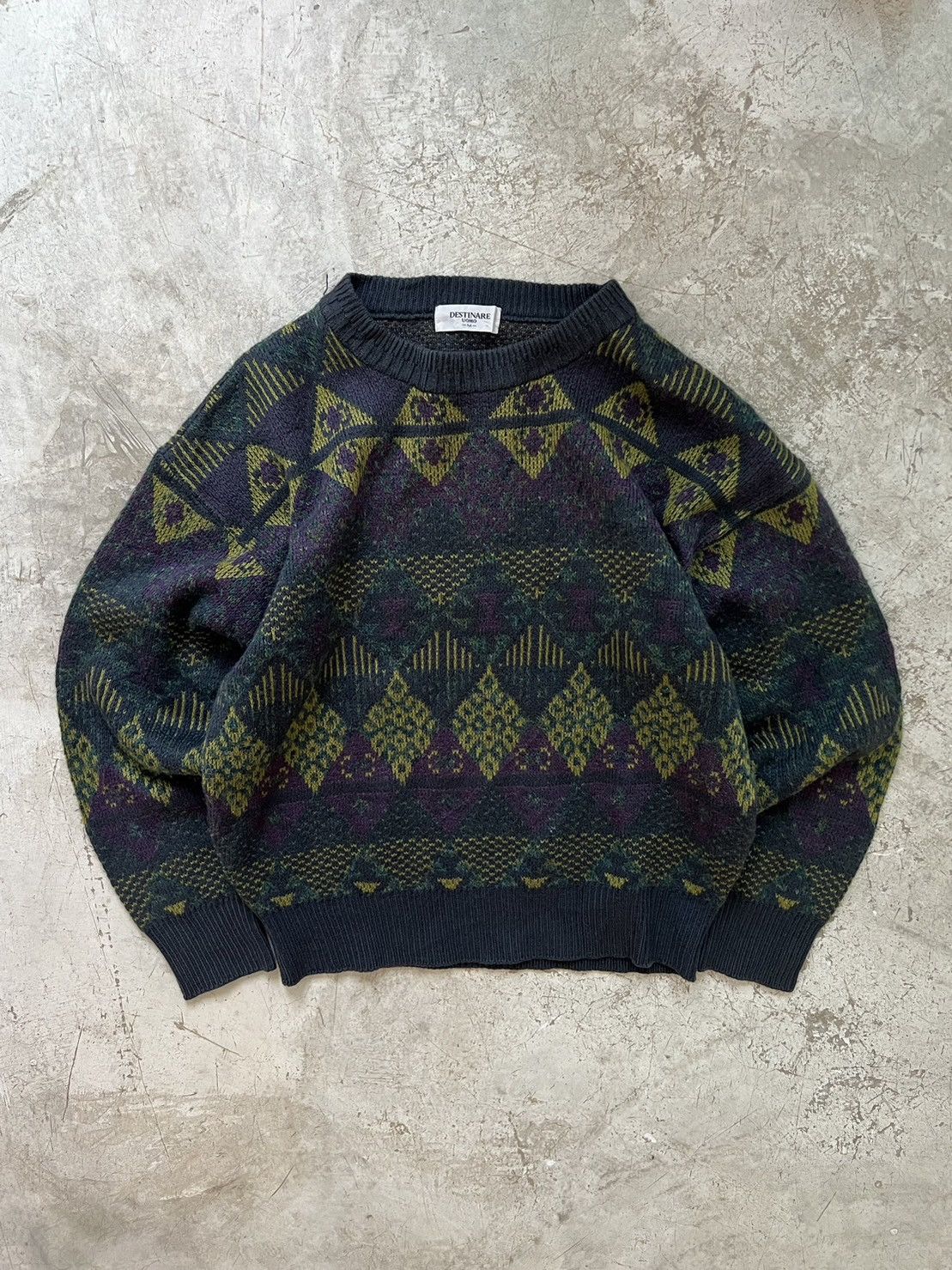Vintage Vtg Destinare Uomo Multicolour Pullover Knit Sweater Size US S / EU 44-46 / 1 - 2 Thumbnail