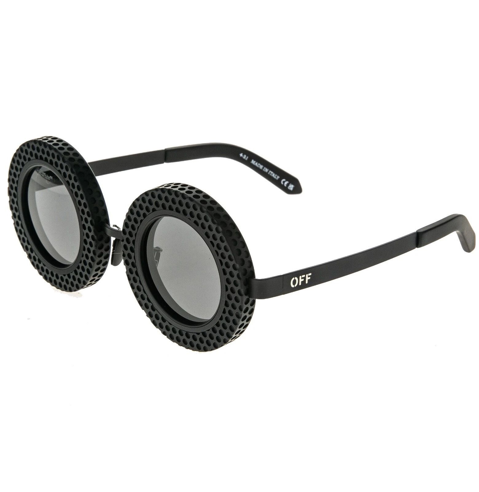 Off-White OFF-WHITE 100 OERI100 Black CHICAGO Round Bold Sunglasses Size ONE SIZE - 4 Thumbnail